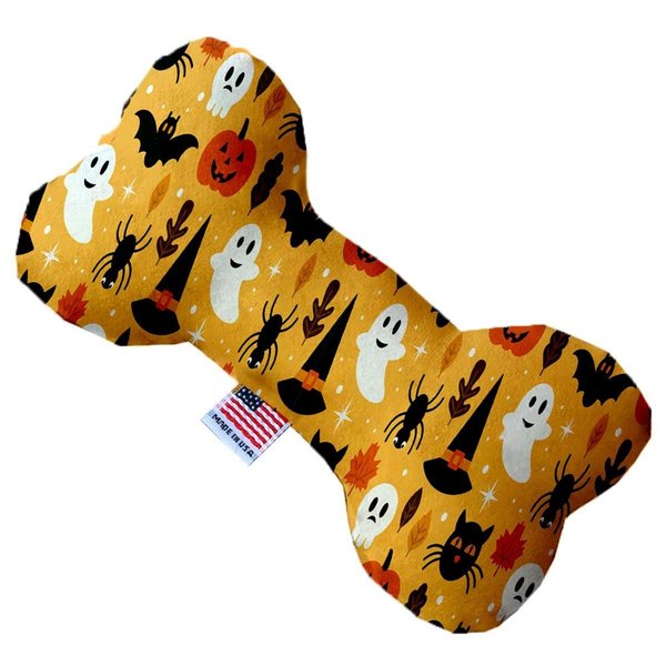 Mirage Pet Products Happy Halloween 6 in. Stuffing Free Bone Dog Toy 1358-SFTYBN6
